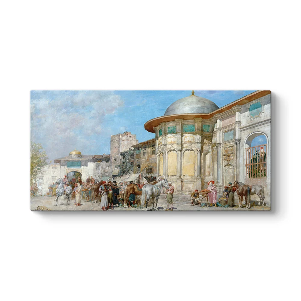 Alberto Pasini - At Pazarı Tablosu - Model 5